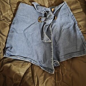 Altar'd State High Waist Blue Shorts